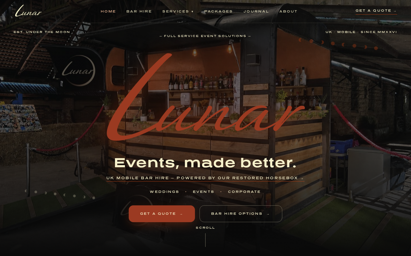 Lunar Events Group website screenshot