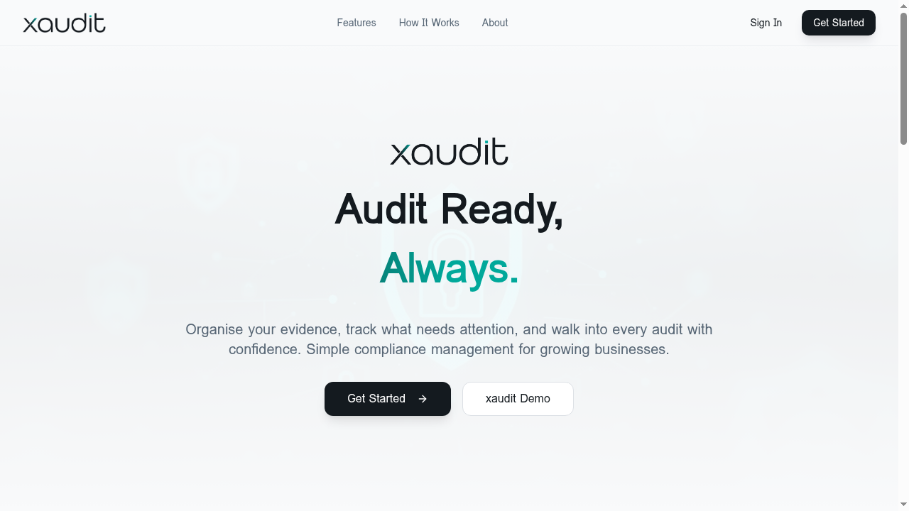 xAudit website screenshot